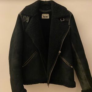 ACNE studios shearling biker jacket